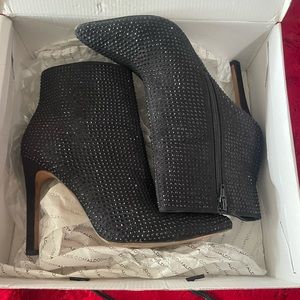 Lightly Used Aldo black glitz booties!